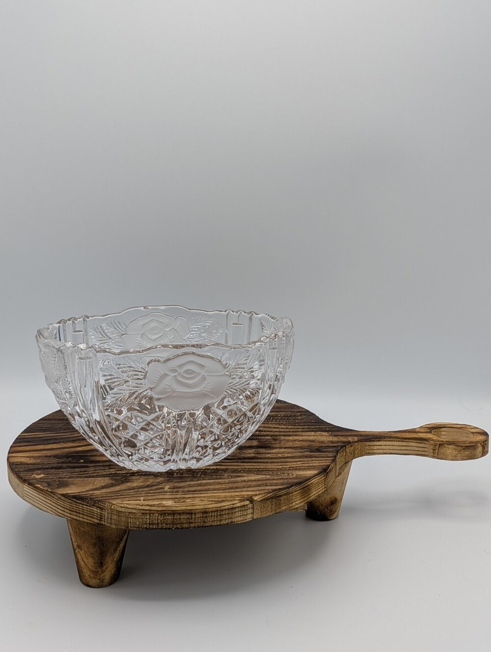 Vintage Lead Crystal candy dish Bleikristall Bonboniere Dorsette Anna Hütte Konf